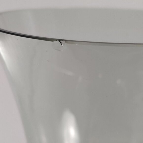 Vintage Floral Cut Glass Footed Clear Decorative Flared Bud Vase - Picture 9 of 12